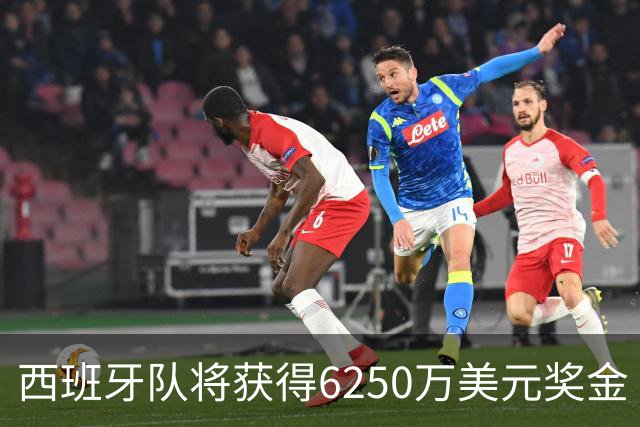 西班牙队将获得6250万美元奖金 每位球员将分得约88万美元